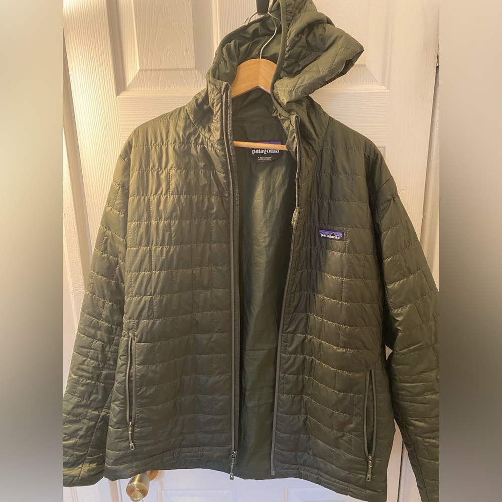 Men's Nano Puff Hoody Dark Green Large Patagonia